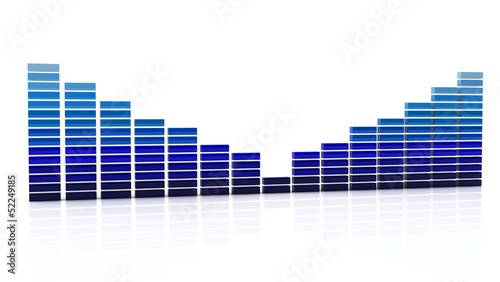 Illustration: Digital equalizer in 3d Digital equalizer in 3d