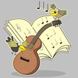 Guitar and bird