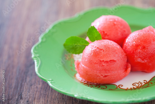 Photo: Watermelon ice cream with vanilla and rose water Watermelon ice cream with vanilla and rose water