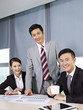 asian business people working together in office