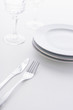 Table setting with knife and fork