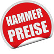 Sticker rot rund cu HAMMERPREISE