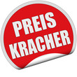 Sticker rot rund cu PREISKRACHER