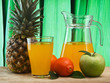 various fruits and juice