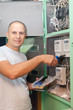 electrician working with electric