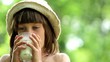 boy drinking milk