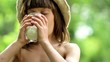boy drinking milk