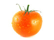 Fresh orange ripe tomato. Isolated on a white background.