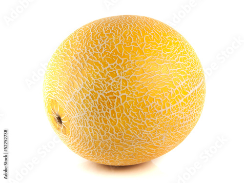 Photo: Ripe melon isolated on white background Ripe melon isolated on white background