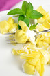 pouches with cream sauce