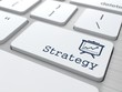 Illustration: Business Concept. "Strategy" Button. Business Concept. "Strategy" Button.