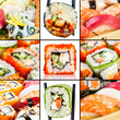 Sushi Roll on a white background