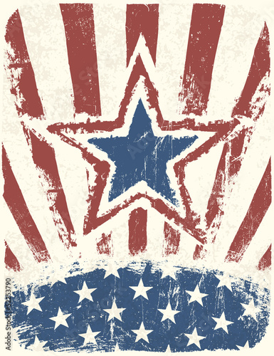 Vector: Patriotic Grunge Independence Day poster. Vector Patriotic Grunge Independence Day poster. Vector