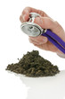 Stethoscope over pile of soil
