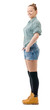 figure of a young woman. Isolation on a white background