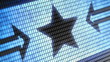 Star shape on screen. Looping.