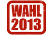 Illustration: Grunge Stempel rot WAHL 2013 Grunge Stempel rot WAHL 2013