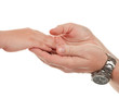 Adults and children's hands