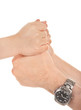 Adults and children's hands