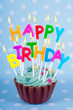 Cupcake with Happy Birthday