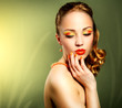 Sensual woman with beautiful make-up