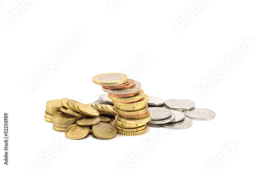 Photo: stacks of coins stacks of coins