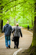 Photo: Senior couple walking in the park Senior couple walking in the park