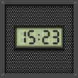 Vector: Digital watch on grey, vector pattern background. Digital watch on grey, vector pattern background.