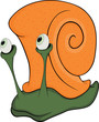 Malicious snail. The monster. Cartoon