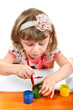 Foto: Little Girl Drawing Little Girl Drawing