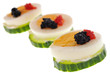 Amuse-bouche concombre oeufs durs et oeufs de lump