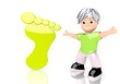 3d render of a young circle sign  with cute 3d character