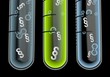3d render of a isolated law symbol  in three test glasses
