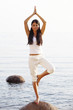 yoga  near the ocean