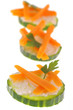 Amuse-gueules concombre mimolette et persil