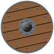 Vector: Wooden shield Wooden shield