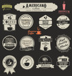 Set of retro coffee labels
