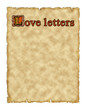 Love letters parchment