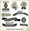 Anniversary labels in retro style