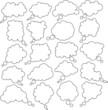 Vector: Comic cloud speech bubbles. Comic cloud speech bubbles.