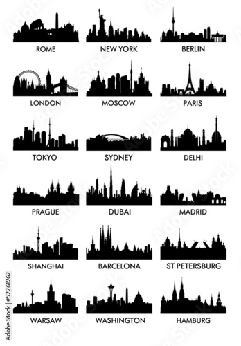 Illustration: Top city silhouette vector Top city silhouette vector