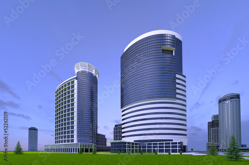 Illustration: Buildings skyscrapers Buildings skyscrapers