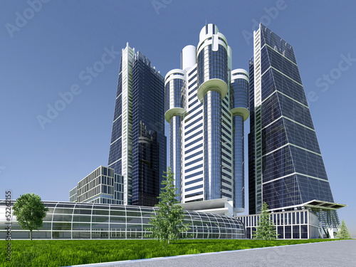 Illustration: Buildings skyscrapers Buildings skyscrapers