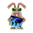 Chocolate bunny spends a lot