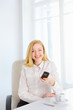 Office Girl With Phone