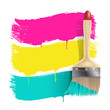 paint brush with color banners