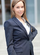 Beautiful businesswoman in an urban setting