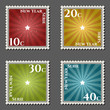 vector xmas themed postage stamps