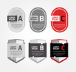 Modern Design Labels / can be used for infographics / numbered b