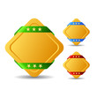 Vektor: Vector gold square buttons Vector gold square buttons
